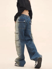 Suga Gradient Washed Cargo Jeans