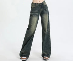 Sunoo Indigo Pleat-Washed Jeans