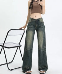 Sunoo Indigo Pleat-Washed Jeans