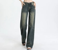 Sunoo Indigo Pleat-Washed Jeans