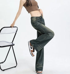 Sunoo Indigo Pleat-Washed Jeans
