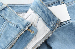 Ruka Ruffled Denim Skirt
