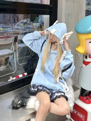 Hyein Blue Stars & Angel Hood Jacket