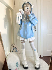 Hyein Blue Stars & Angel Hood Jacket