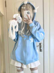 Hyein Blue Stars & Angel Hood Jacket
