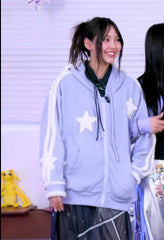 Hyein Blue Stars & Angel Hood Jacket