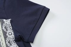 Jennie Varsity Lace Tee