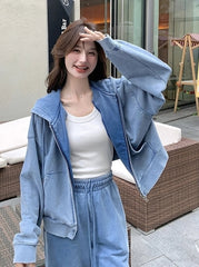 Giselle Washed Denim Jacket & Pants Set