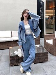 Giselle Washed Denim Jacket & Pants Set