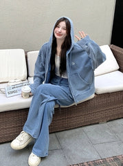 Giselle Washed Denim Jacket & Pants Set