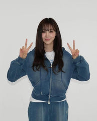 Giselle Washed Denim Jacket & Pants Set