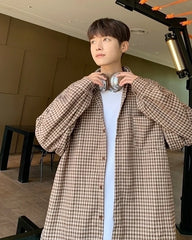 Jin Mocha Checkered Shirt