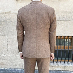 Jay Mocha Double-Breasted Suit Set