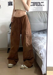 Ryujin Mocha Utility Drawstring Pants