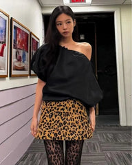 Jennie Leopard A-Line Skirt