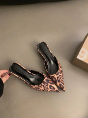 Rose Leopard Heels