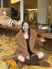 Karina Brown Plush Winter Coat