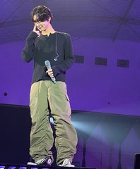 Jungwon Mocha Ruched Cargo Pants