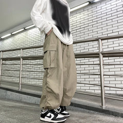 Jungwon Mocha Ruched Cargo Pants