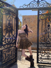 Leeseo Brown Corset Dress