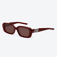 J-Hope Burgundy Jewel-Detail Sunglasses