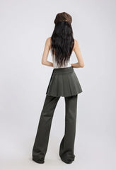Rose Pleated Overlay Pants