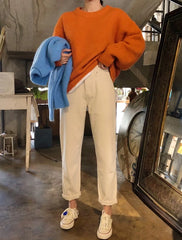 Felix Knitted Orange Sweater