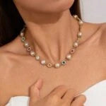 J-Hope Gold Flower Pearl Necklace