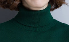 Jimin Olive Classic Turtleneck Sweater