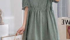 Yujin Green Plaid Doll Dress