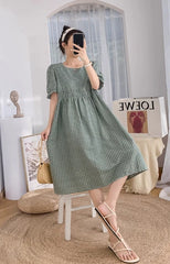 Yujin Green Plaid Doll Dress