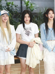 Wonhee Double Bow Pleated Skirt