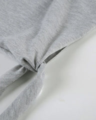 Winter One Shoulder Tie Top