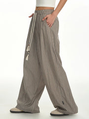 Karina Pinstripe Pleated Pants