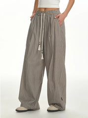 Karina Pinstripe Pleated Pants