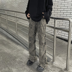 Jake Ash Pleated Side Jeans