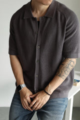 Jungkook Ash Short-Sleeve Knit Shirt