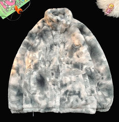 Jake Ash Tie-Dye Plush Jacket
