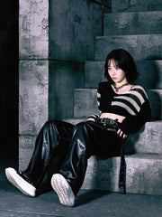 Haewon Cropped Stripe Sweater