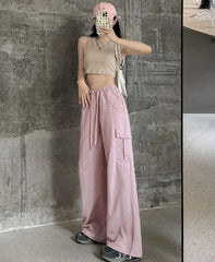 Hanni Blush Cargo Drawstring Pants