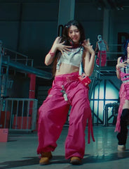 Rora Hot Pink Wideleg Drawstring Pants