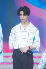 Hyunjin Letter Print Long Shirt