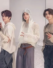 Hyunjin Fishnet Sweater