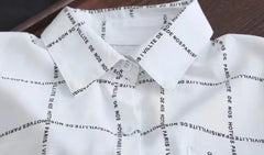 Hyunjin Letter Print Long Shirt