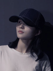 J-Hope Black Stitch-Out Baseball Cap