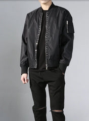 J-Hope Noir Studded Bomber Jacket