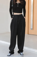 Jay Noir Wide-Leg Pants