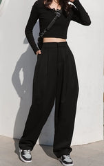 Jay Noir Wide-Leg Pants