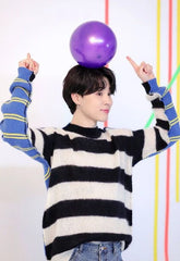 Jimin Two-Tone Striped Sweater
