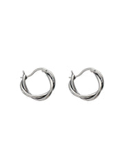Jimin Silver Circle Knot Earrings